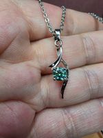 Collier argent avec diamant de moissanite de 0,5 ct certifié