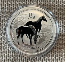 Silbermünze Lunar II Pferd 2014 - 1 Unze Silber / Feinsilber