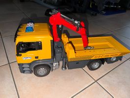 Camion dépanneuse Bruder MAN TGS jaune jouet enfant bon état