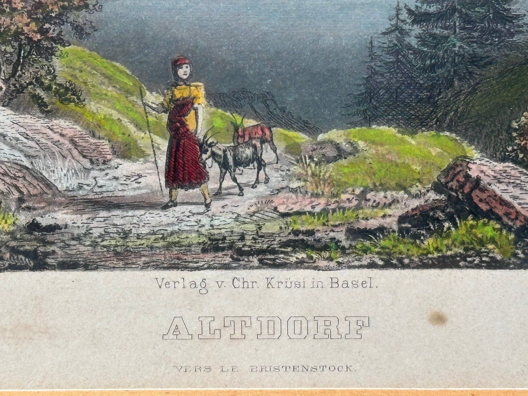 Stiche: Antiker Stich von Altdorf – Gebraucht aus Adligenswil von e17s15 1
