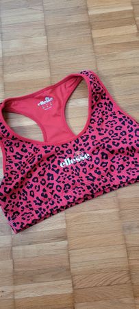 Neuwertiges Ellesse Sport BH Leopardenmuster, Gr. L