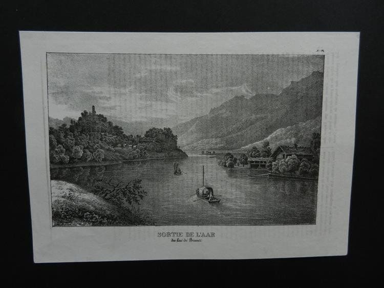 Incisioni: Sortie de l'Aar Brienzersee – Usato da Risch venduto da Rischli15