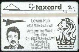 Taxcard 007A_04825 Löwen Pub Rickenbach ungebraucht