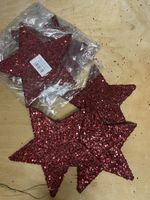 8 rote Glitzersterne- neu!