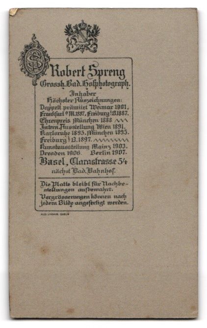 Fotografie &  Plakate: Fotografie Robert Spreng, Basel, Clarast – Gebraucht aus Berlin von bartko-reher 1