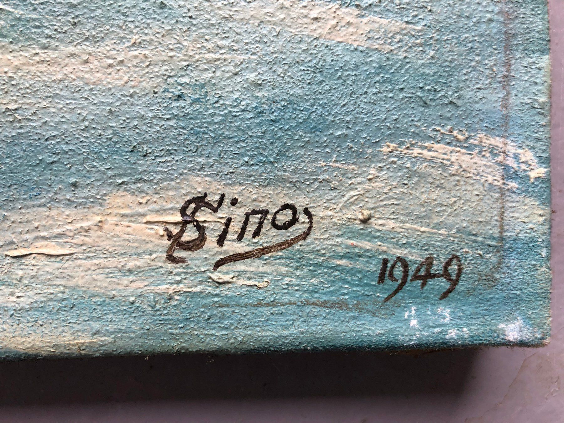 Dipinti: 1 tableau de L. Sino  1949 Caravelle – Usato da Charmey (Gruyère) venduto da Rolando6 1