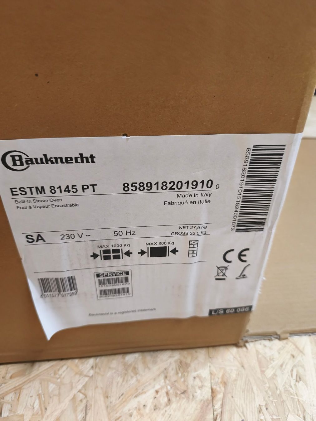 Bauknecht Forni: Dampfbackofen Bauknecht ESTM 8145 PT – Nuovo e nell'imballaggio originale da Winterthur venduto da DieEbis 2