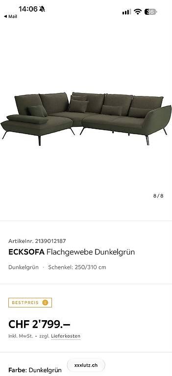 Divani: Moderano Ecksofa Wie Neu – Usato da Dättwil AG venduto da Sasa53 1