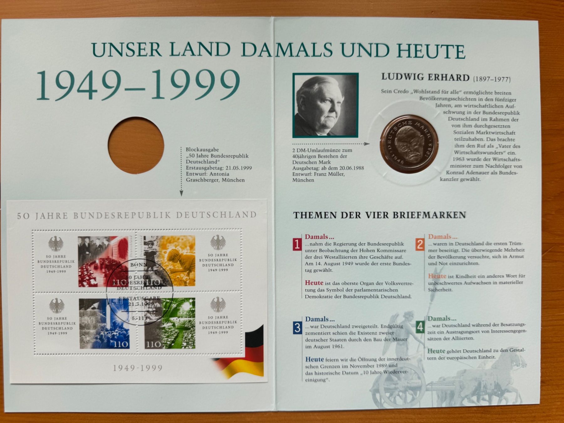 Tutti le monete: Numisbrief - 50 Jahre BRD – Usato da Meilen venduto da coins4sale 2