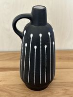 Vintage Keramikvase schwarz weiss Studiokeramik W. Germany