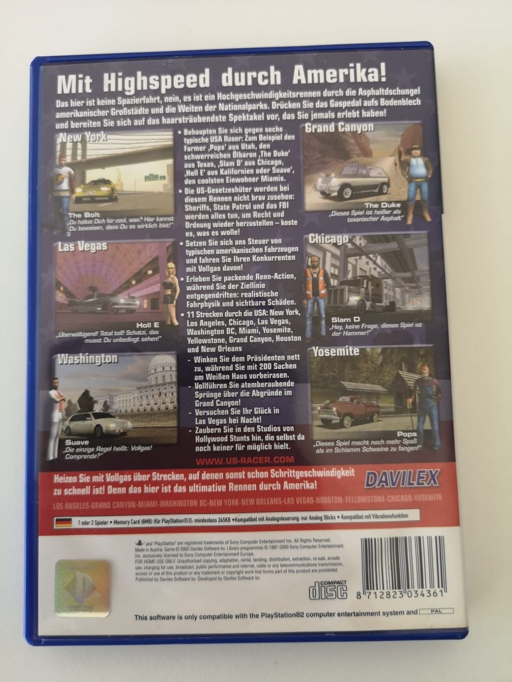 Giochi: USA Raser (PS2) – Usato da Herisau venduto da Seyashop_2 2