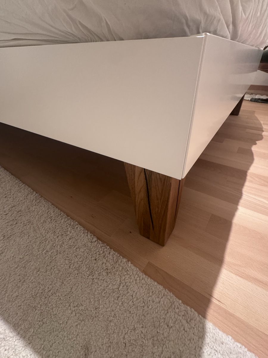 Letti: Bett weiss mit Eiche massiv – Usato da St. Gallen venduto da syna_99 2