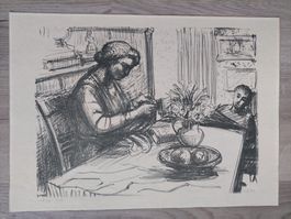 Original Lithographie Eduard Spörri signiert
