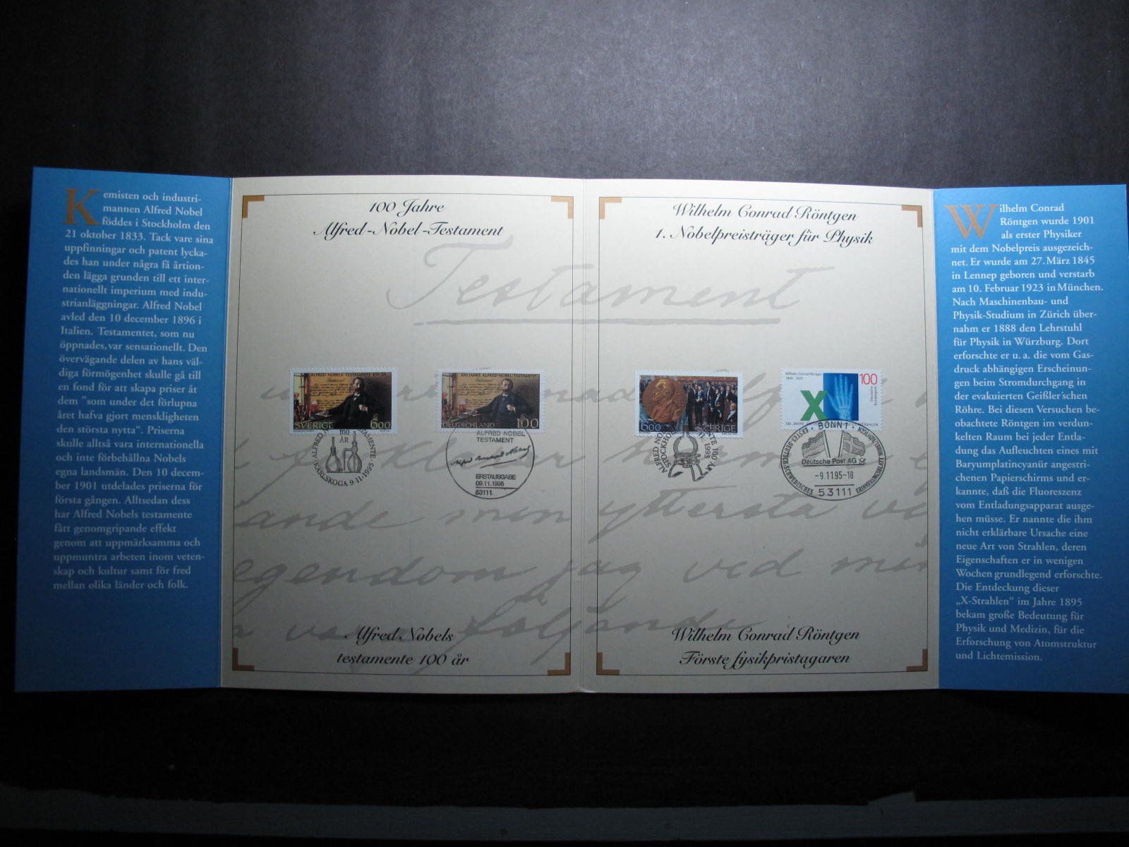 Tutti i francobolli: BRD / SWE 1995 Gemeinschaftsausgabe Alfred Nobel – Usato da Wil SG venduto da fva01 6
