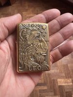 Zippo Barrett-Smythe rare signe du Lion, laiton, 2000