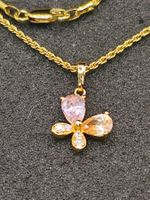 Vintage vergoldete Anhänger mit vergoldete Kette Top