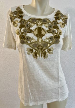 ☀️ TORY BURCH Luxus-Leinen-Shirt – Gr. S | 100% Leinen