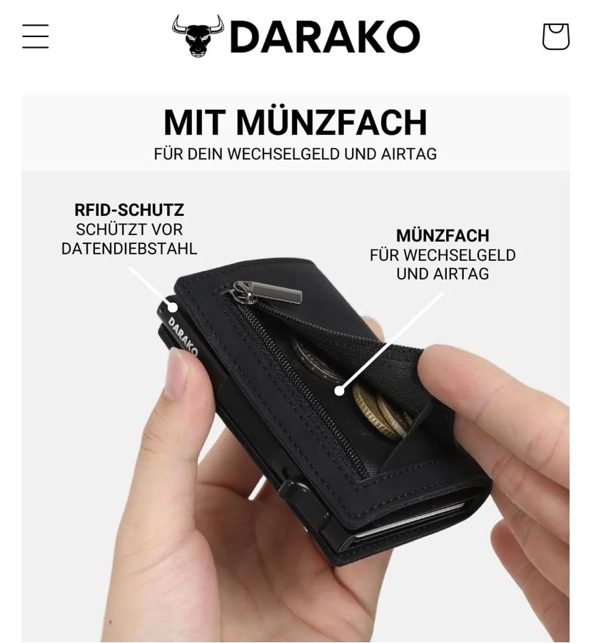 Portafogli: DARAKO Future Wallet, schwarz (NEU!) – Nuovo e nell'imballaggio originale da Sumiswald venduto da anit13 3
