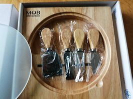 MOB Käsemesserset Käsebrett Schneidebrett neu & OVP