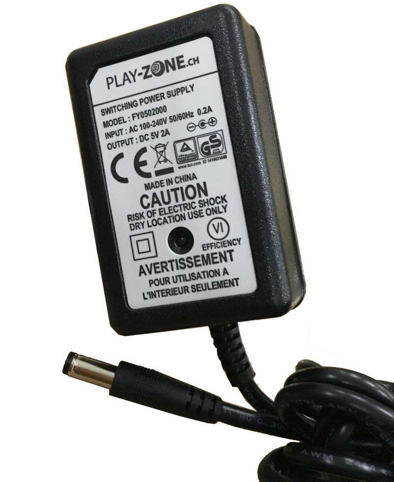 Altri accessori: Play-Zone AC/DC-Adapter 5V DC / 2000mA – Nuovo e nell'imballaggio originale da Oberrüti venduto da siyito 1