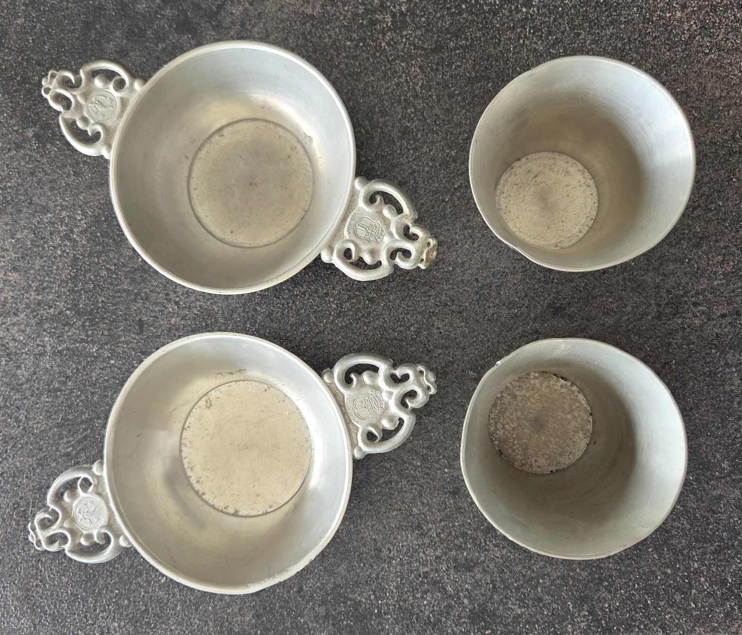 Set di piatti: Zinn Schalen Becher – Usato da Klingnau venduto da Groofty69 1