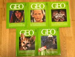 Magazin GEO 1986 Nr. 1–5 Januar–Mai 5 Ausgaben