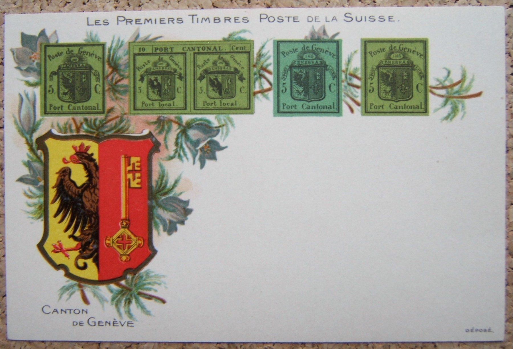 Cartoline postali: AK BRIEFMARKENSPRACHE - CANTON DE GENÈVE – Nuovo (secondo la descrizione) da Brunnen venduto da Nonne04