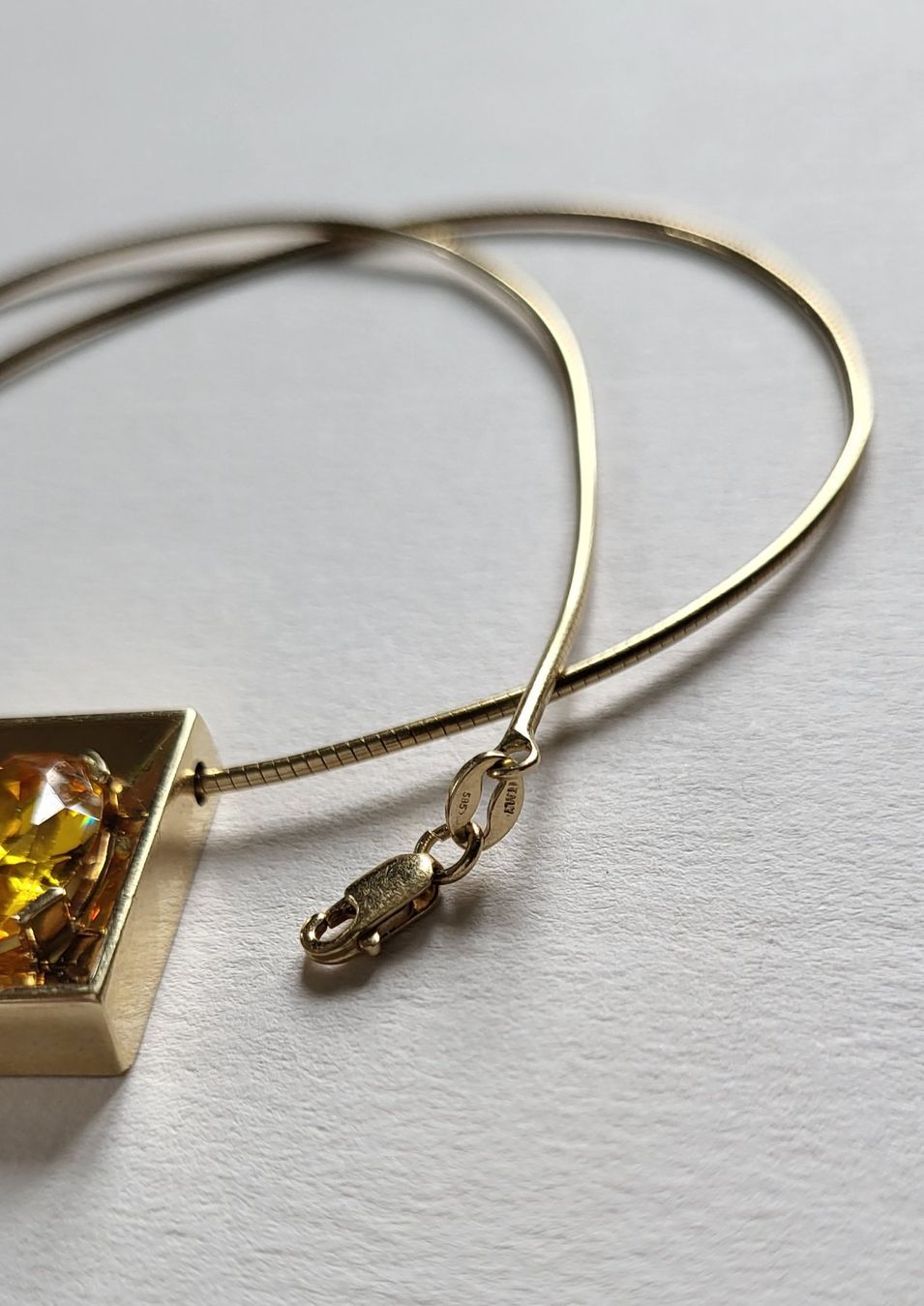 Catenine: Gold 585 Collier Mit Stein Anhänger – Usato da Wald ZH venduto da Aniade 5