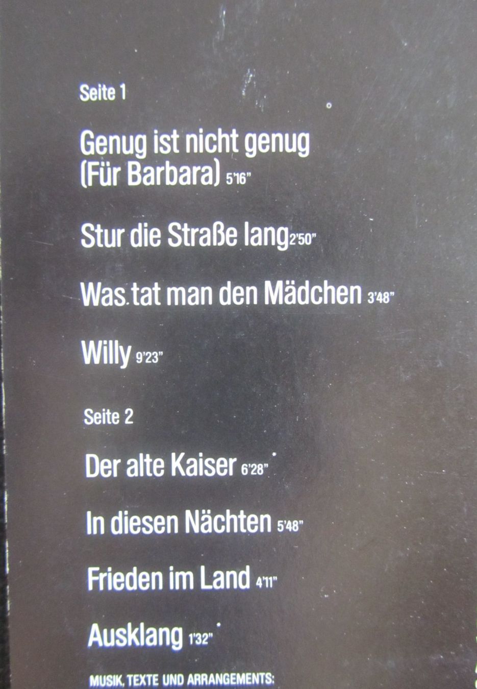 Schallplatten: Konstantin Wecker  - Genug ist nicht genug – Gebraucht aus Seengen von mikelele 6