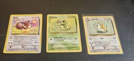 3x Pokemon Karten 1999/2000 Zustand schlecht