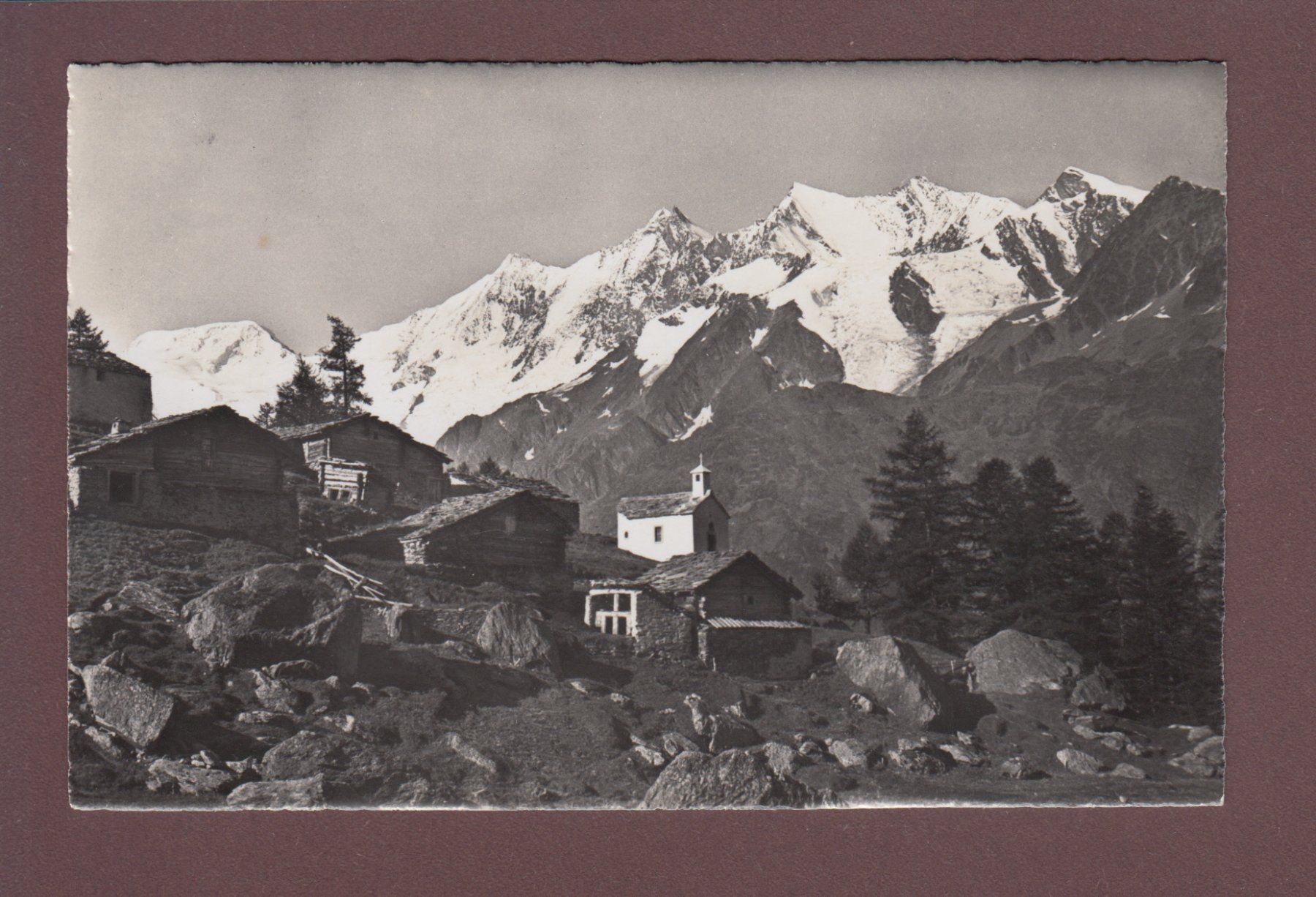 Cartoline postali: TRIFT-ALP ob Saas-Grund - 1950 – Usato da Pully venduto da nicecards