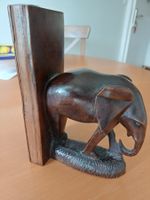 Buchstütze aus Holz, Elefant, Handarbeit, Top Zustand!