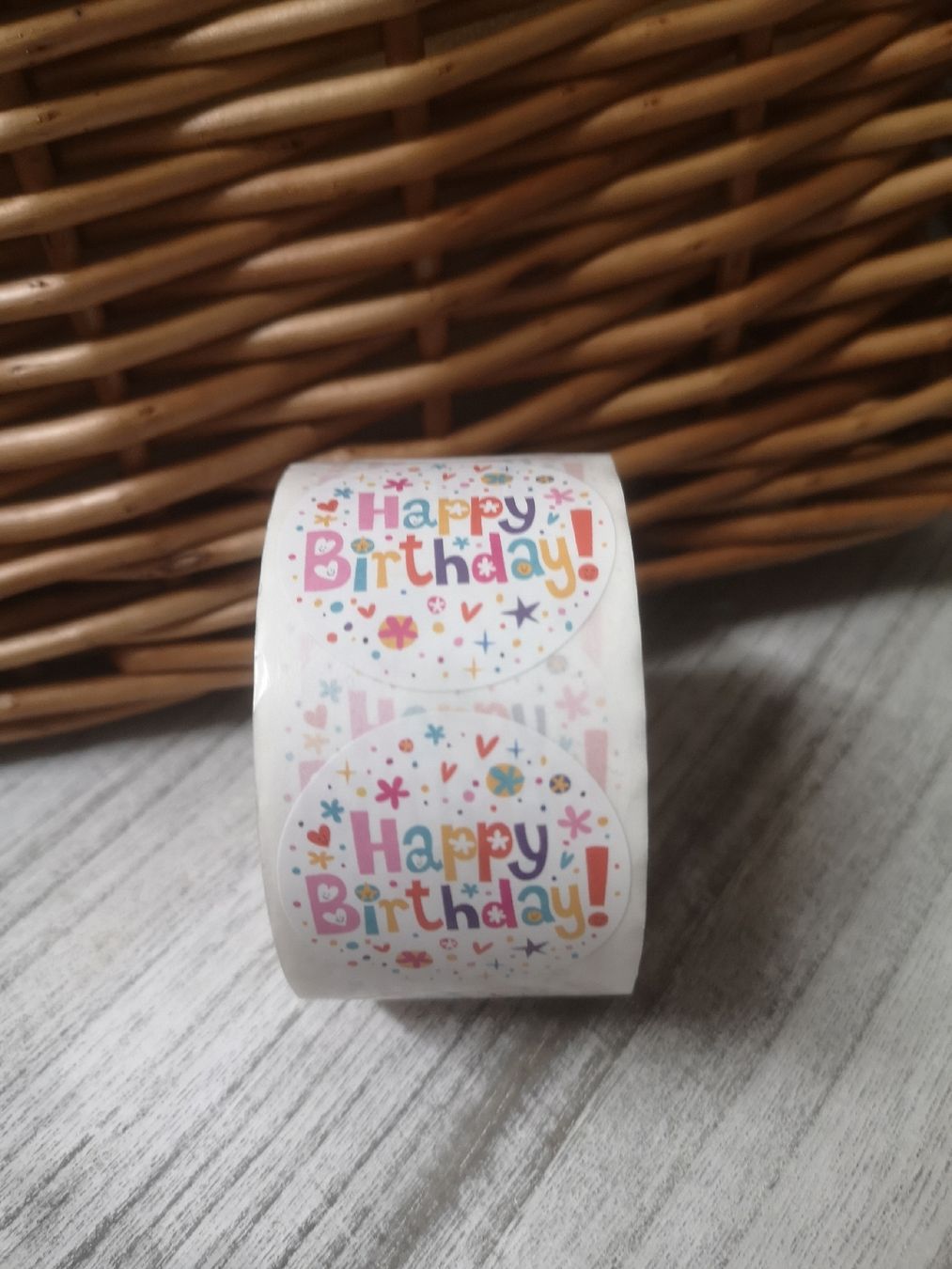 Sticker: Happy Birthday Sticker Rolle 3.8 cm – Nuovo e nell'imballaggio originale da Mellingen venduto da Goldenspoon