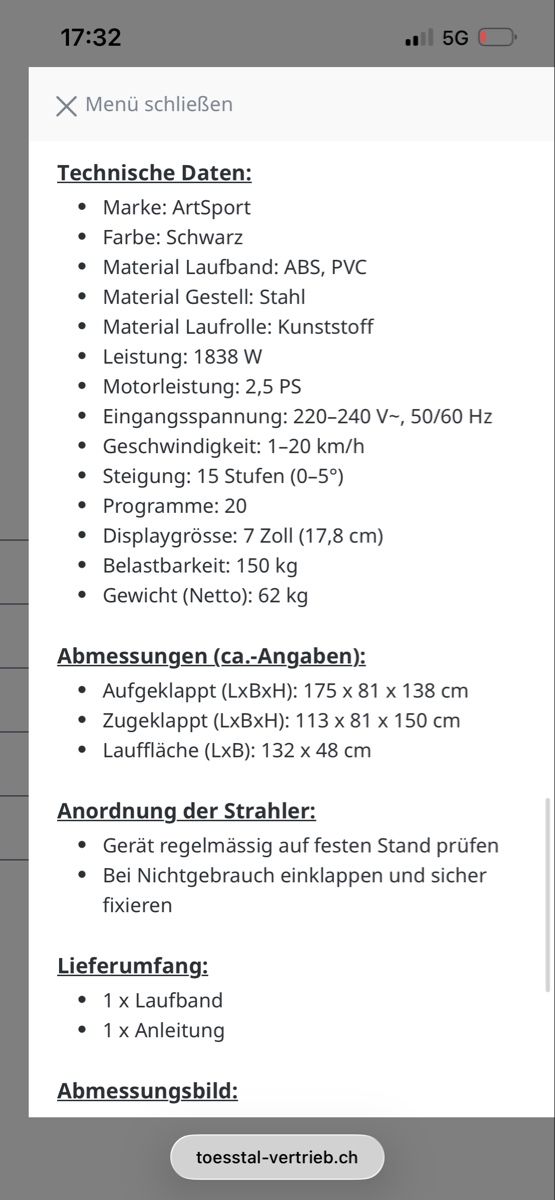 Hometrainer: Laufband Speedrunner 7000 wie neu – Usato da Schindellegi venduto da Vanessa54 8