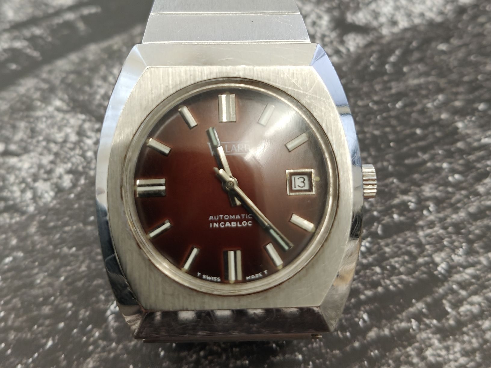 Vintage 70ies Villard Automatic Cushion Case ETA 2783 37mm (Gebraucht ...