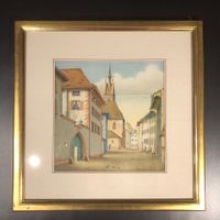 ⭐Bild Niklaus Stoecklin Lithografie Nadelberg Basel