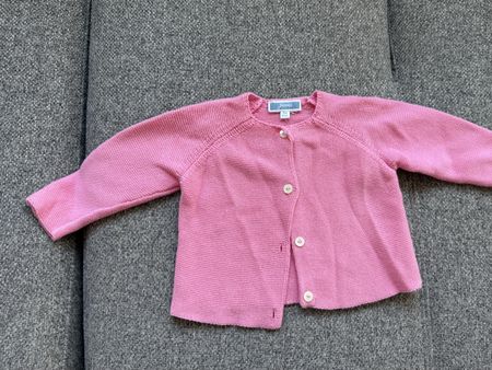 Jacadi Paris Cardigan, pink, knit, size 6 months