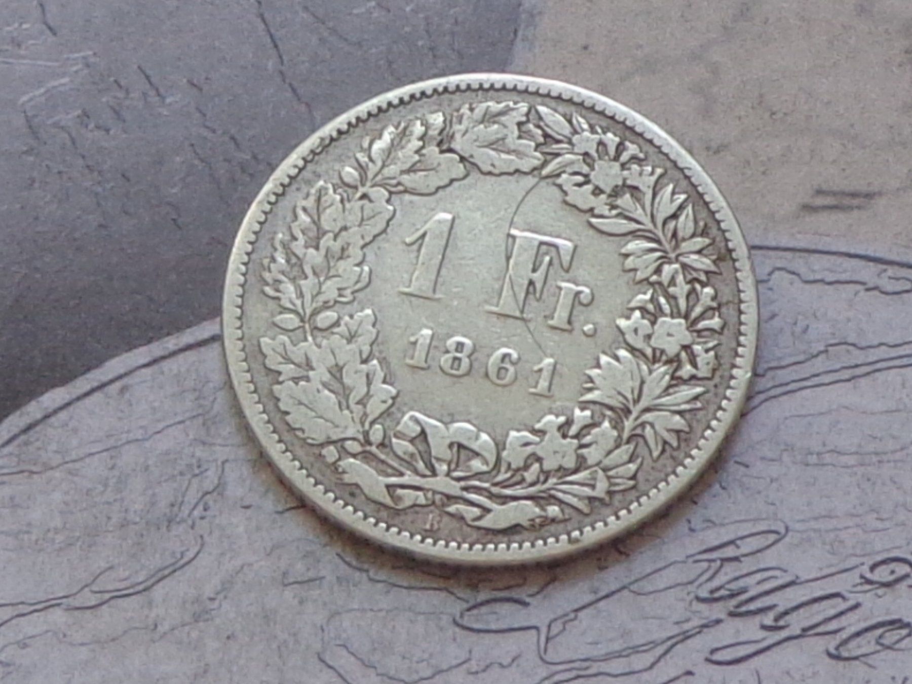 Alle Münzen: 1 Fr. 1861 B - belle pièce – Gebraucht aus Pully von UCA01