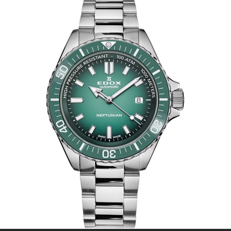 Montre Edox Bluebird Automatique - Swiss Made - Années 70 - Acier - Occasion
