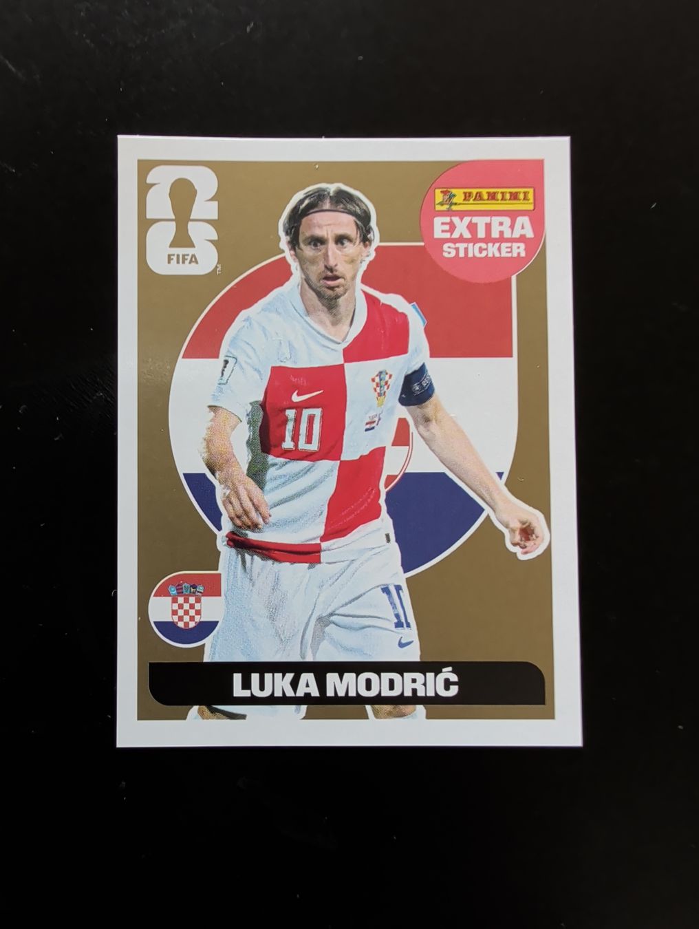 Panini Carte collezionabili: Panini EXTRA STICKER Luka Modric Gold – Nuovo e nell'imballaggio originale da Moosleerau venduto da len_r5g2