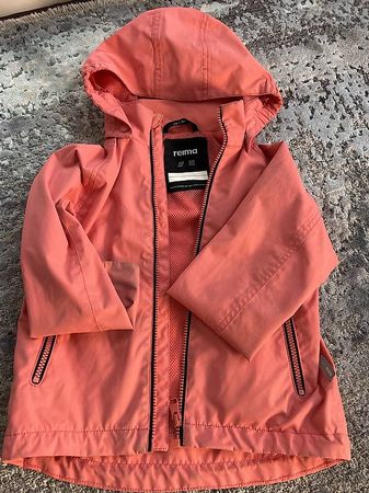 Reima Childrens Outdoor Rain Jacket  Size 104  Coral Pink