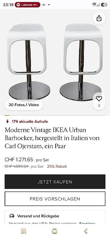 Tabourets: Designer-Barhocker  Carl Öjerstam – D'occasion à Rümlang par sch_w9cq 2
