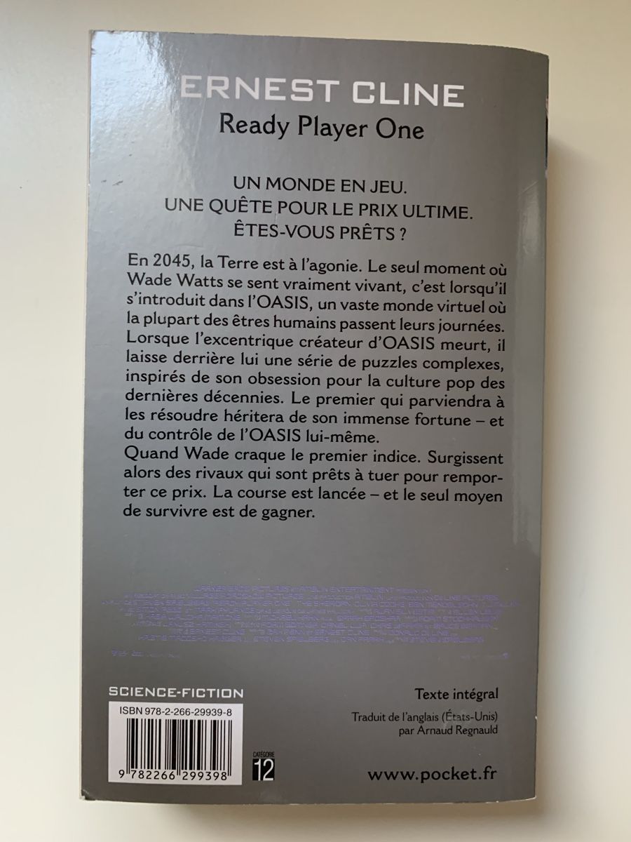 Libri: Ernest Cline - Ready Player One (fr) – Nuovo (secondo la descrizione) da Valeyres-sous-Ursins venduto da ansuz_001 1