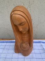 Holzskulptur Madonna mit Kind Liegend Vintage Zustand gut