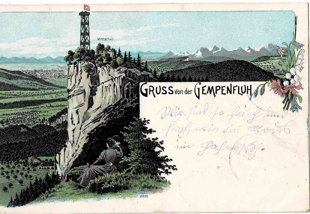 Cartoline postali: Gruss gempenfluh  1901 – Usato da Sulz AG venduto da Oberdanne8