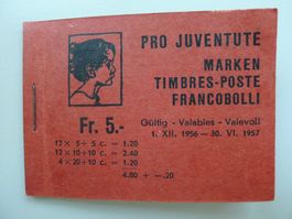 1956, Pro-Juventute-Heftchen Nr.5 **, Kat: 70.- unvollständi