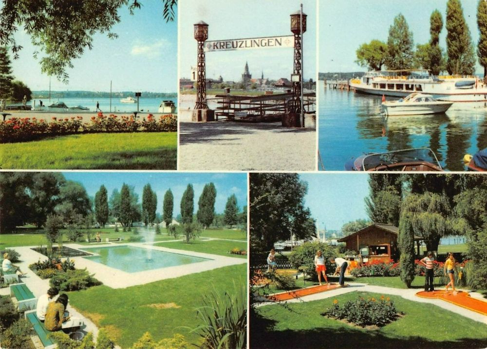 Gruss aus KREUZLINGEN - Bodensee, Hafen, Parkanlagen (Gebraucht) in ...