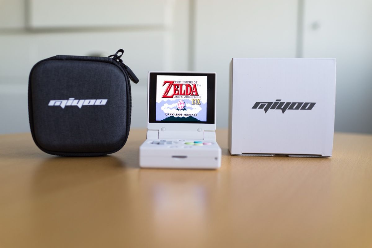 Console: Miyoo Mini Flip weiss - Komplettpaket – Nuovo (secondo la descrizione) da Dielsdorf venduto da RetroMeister 5
