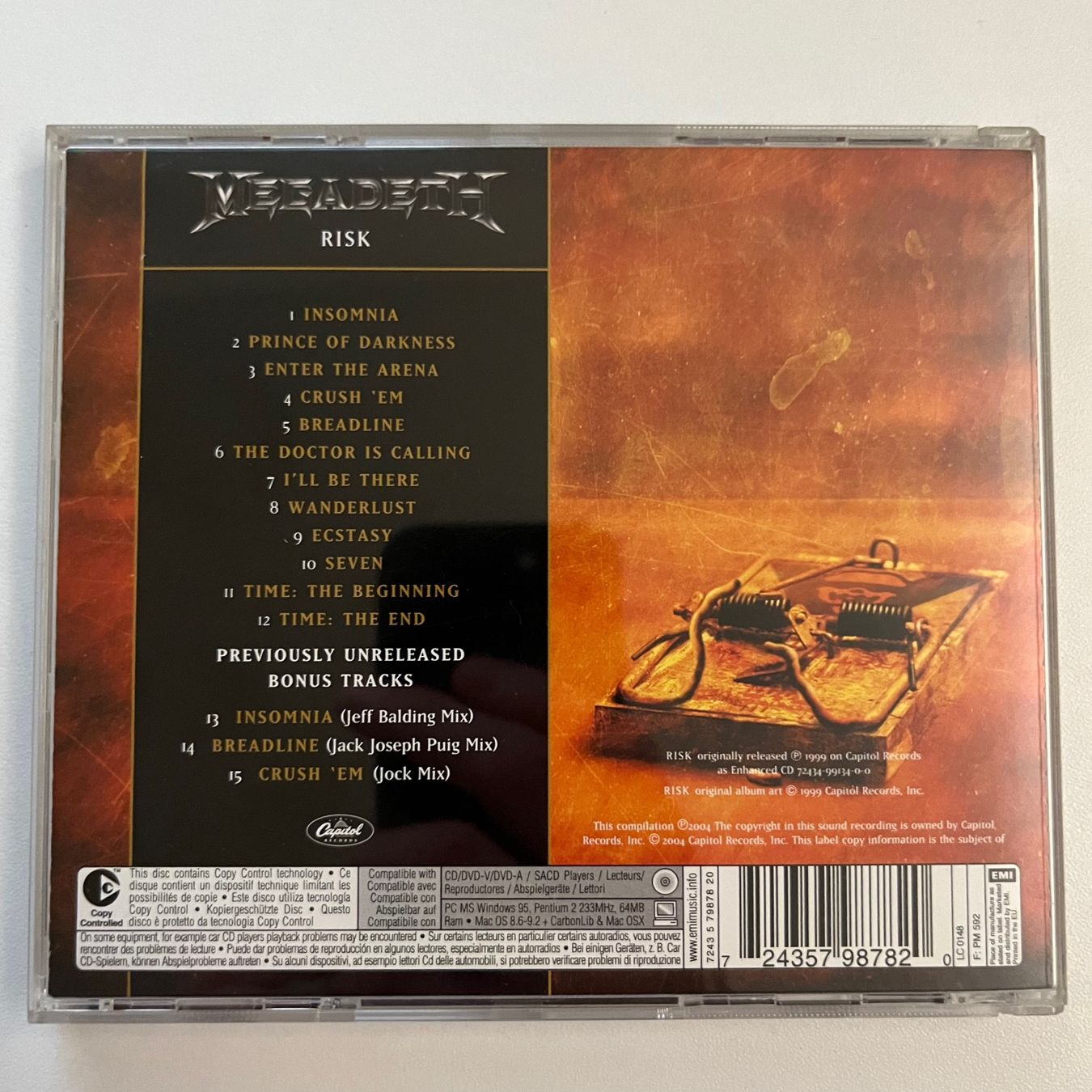 CDs: Megadeth - Risk CD (Remastered) – Gebraucht aus Bern von  1