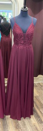 Elegantes Abendkleid in Weinrot  Gr.36 NEU 